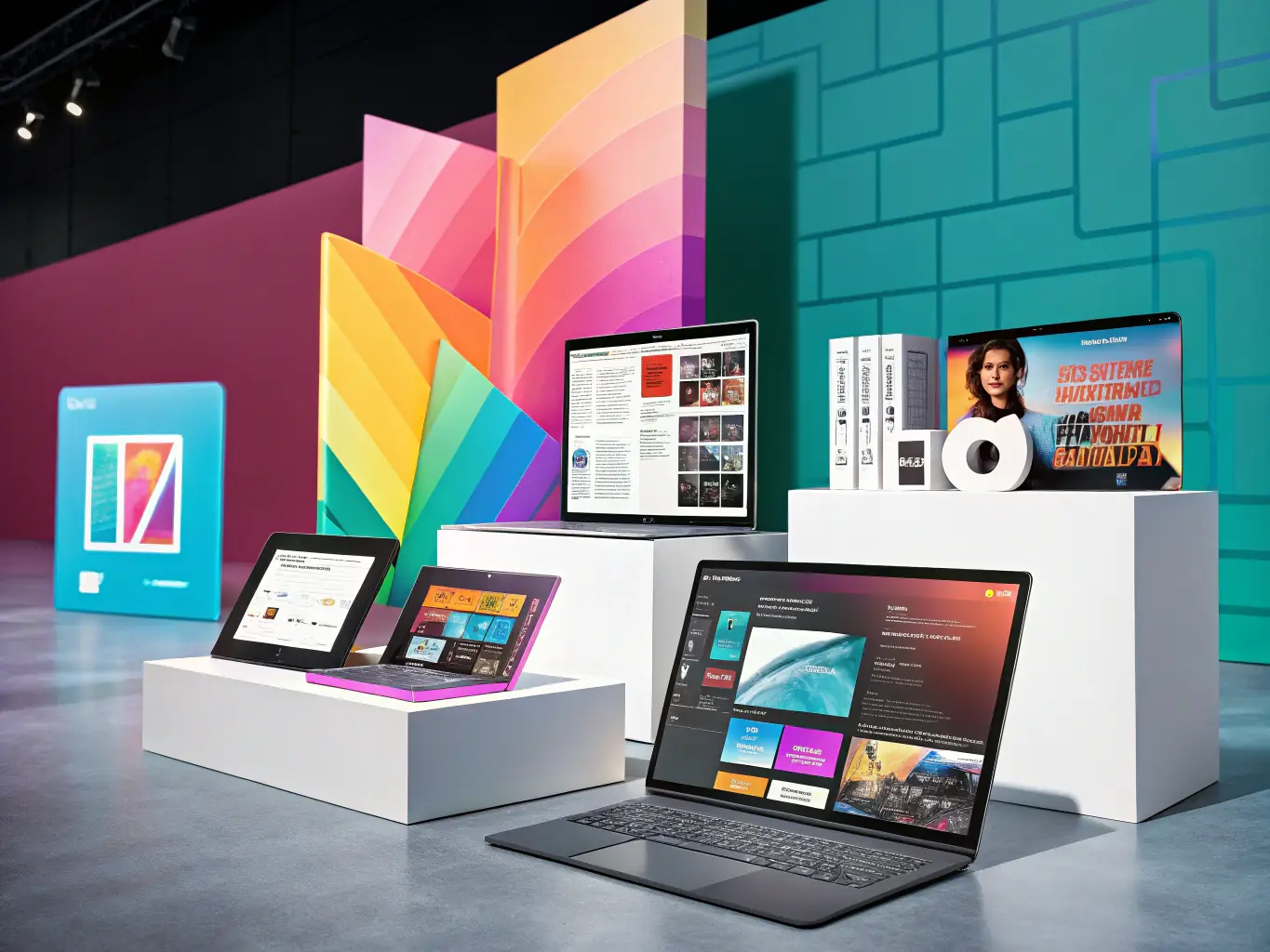 An image displaying various software packages and licenses, neatly arranged on a shelf, symbolizing comprehensive software solutions.